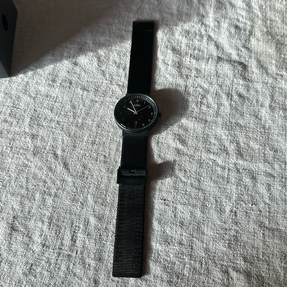 Braun Black Metal Watch Quartz